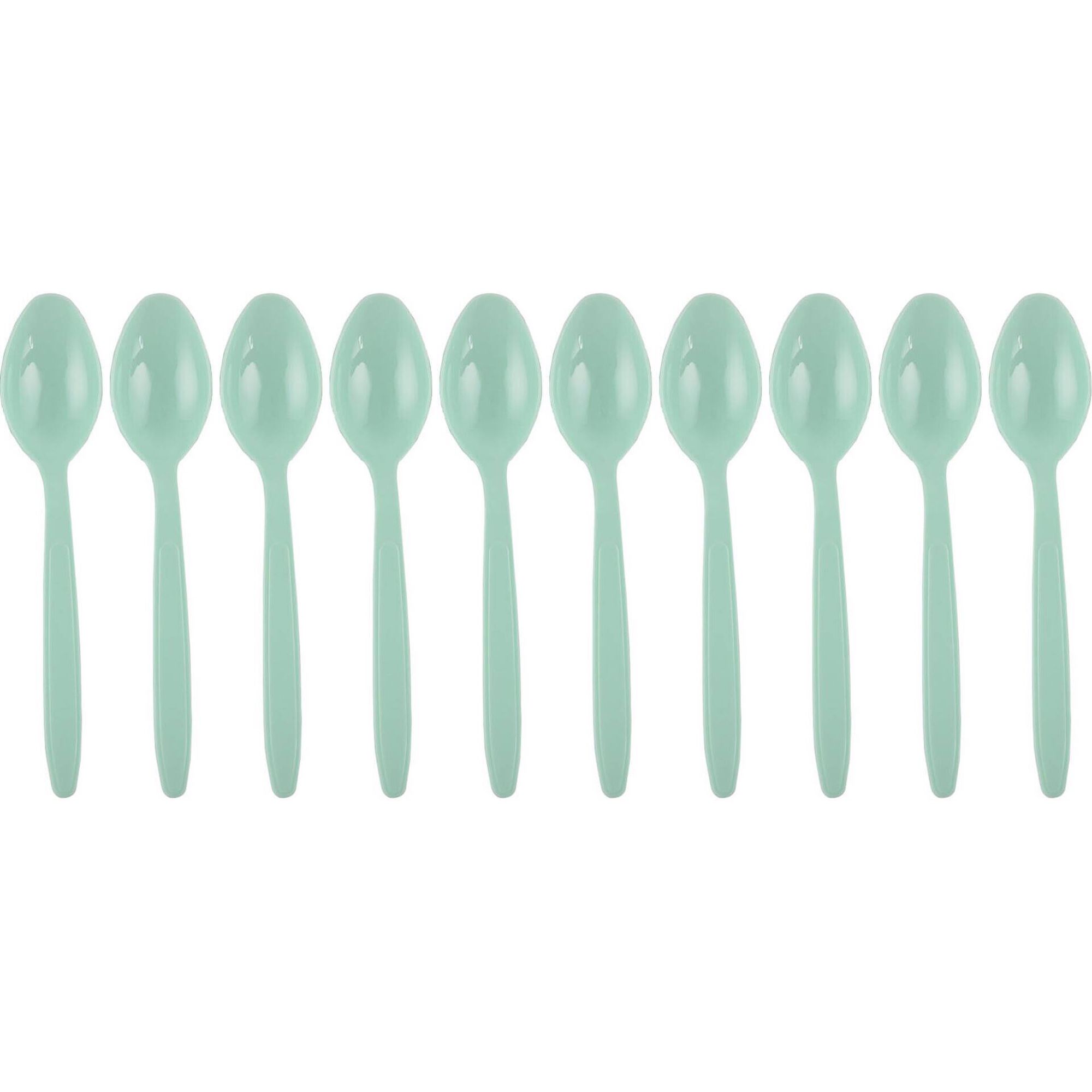 Conjunto 10 Colheres Reutilizáveis Soft Menta