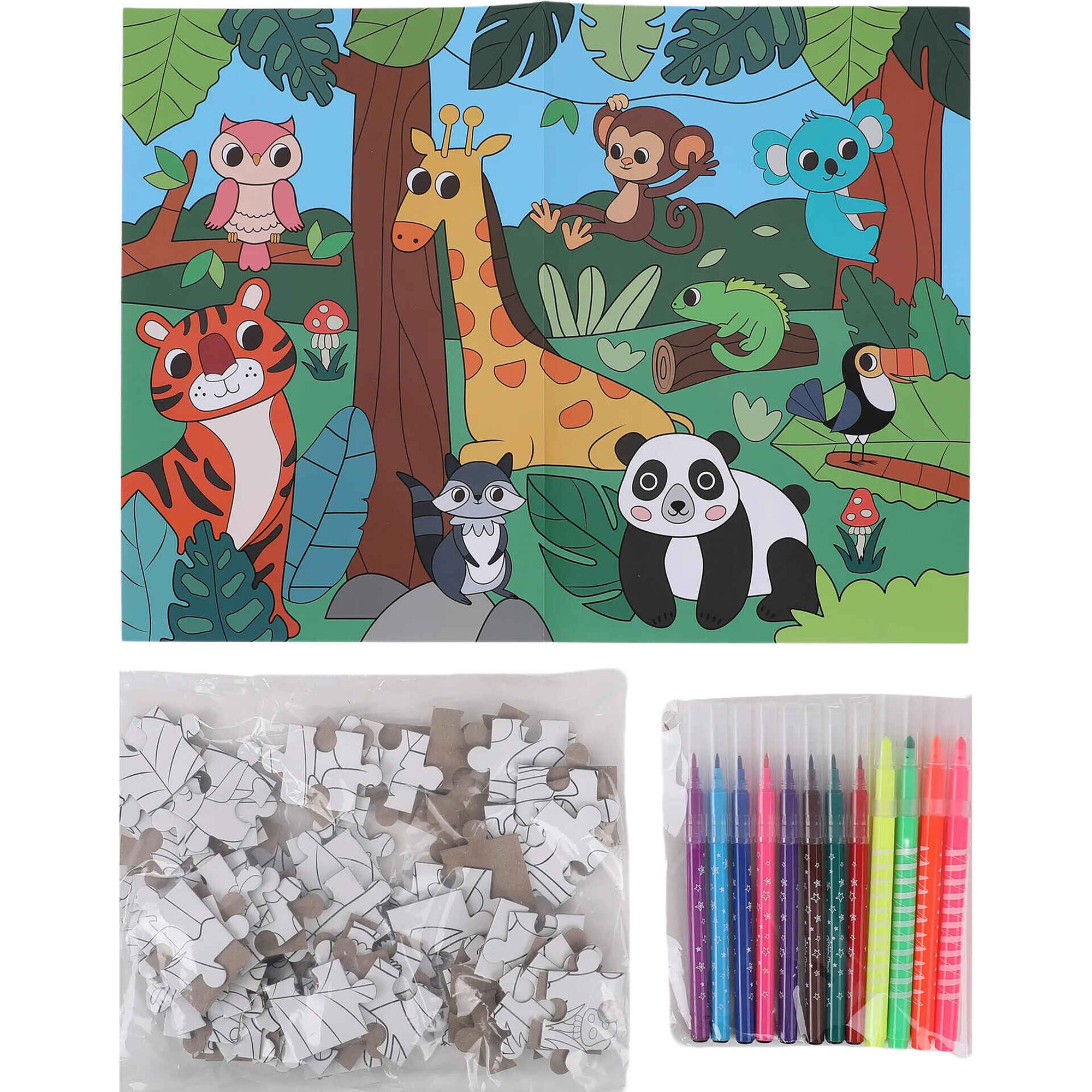 Kit de Pintura Puzzle 80 Pe&ccedil;as (v&aacute;rios modelos)