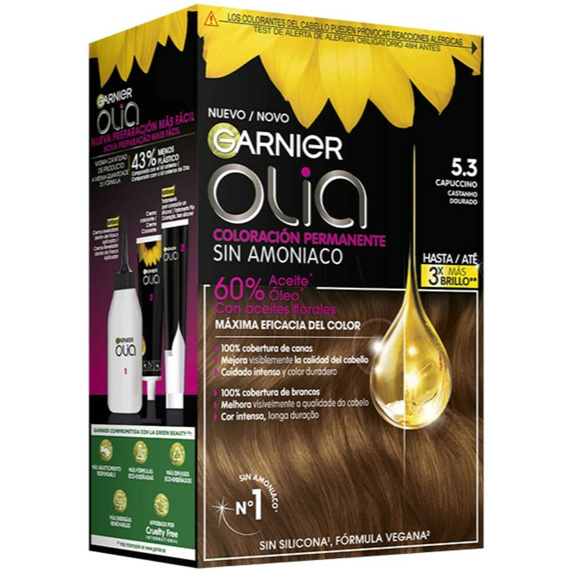 Coloração Permanente Olia Castanho Dourado 5.3