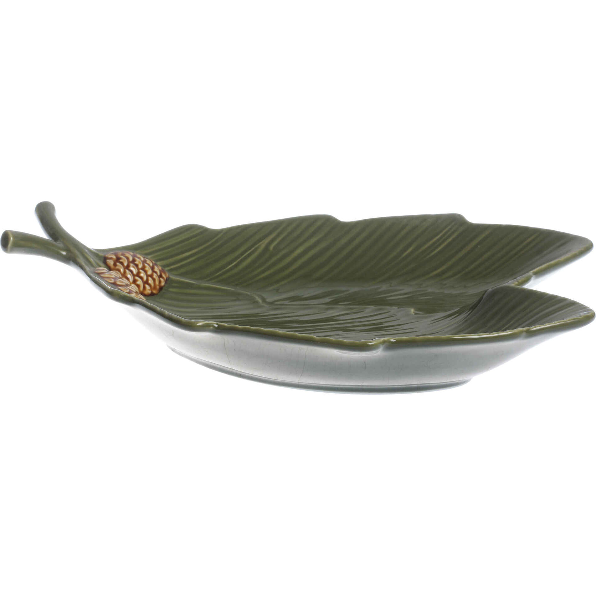 Travessa 27cm Folha Pinha Kasa