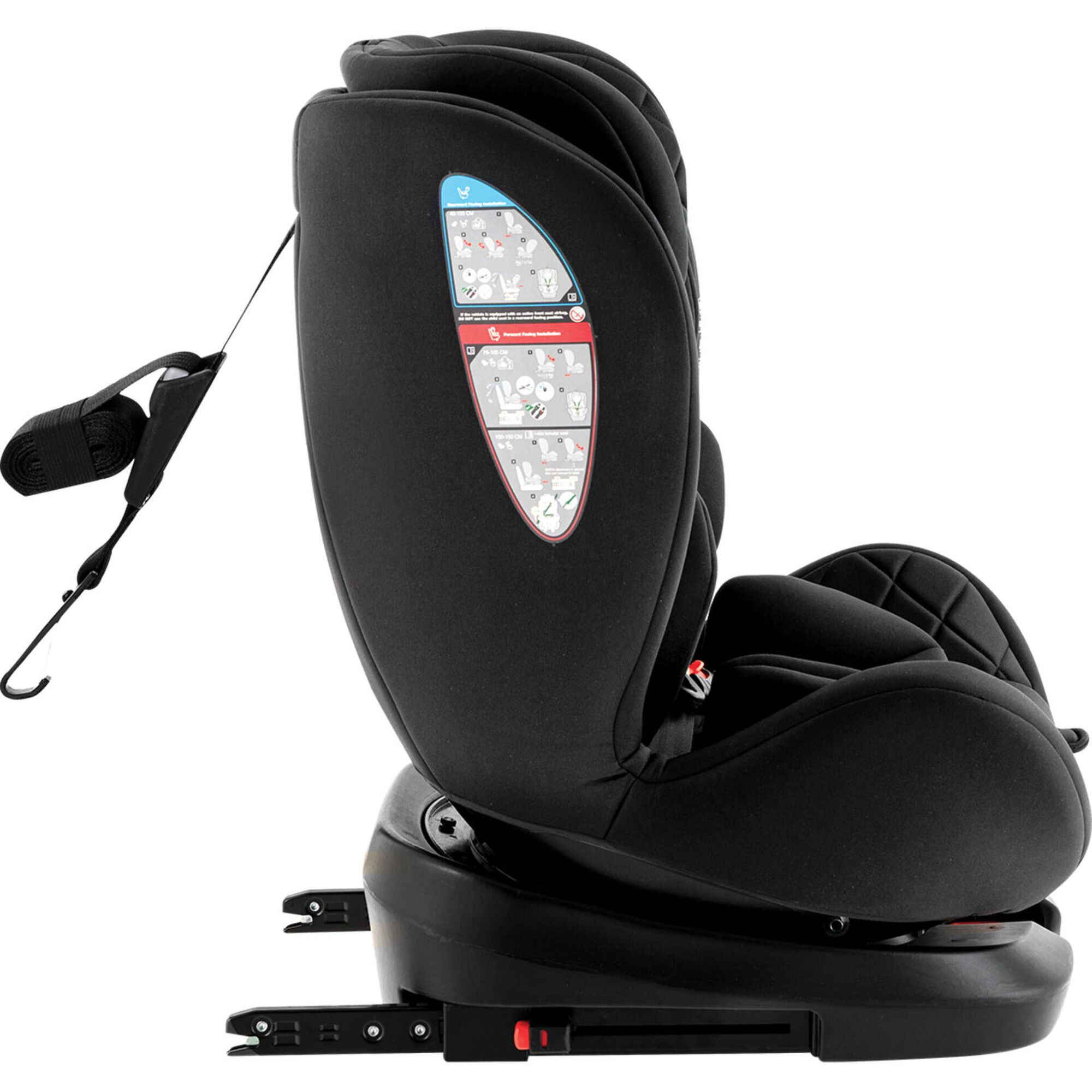 Cadeira Auto I-Size 40-150cm Isofix Rotativa Cinza Itrip