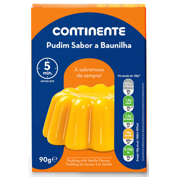 Pudim de Baunilha Continente