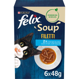 Comida Húmida para Gato Soup Filetti Seleção Peixe