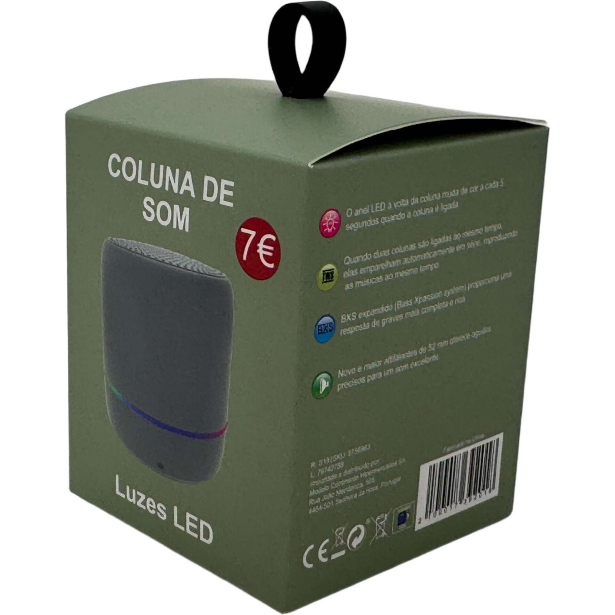 Coluna de Som Bluetooth Verde Fusion Bazar&atilde;o