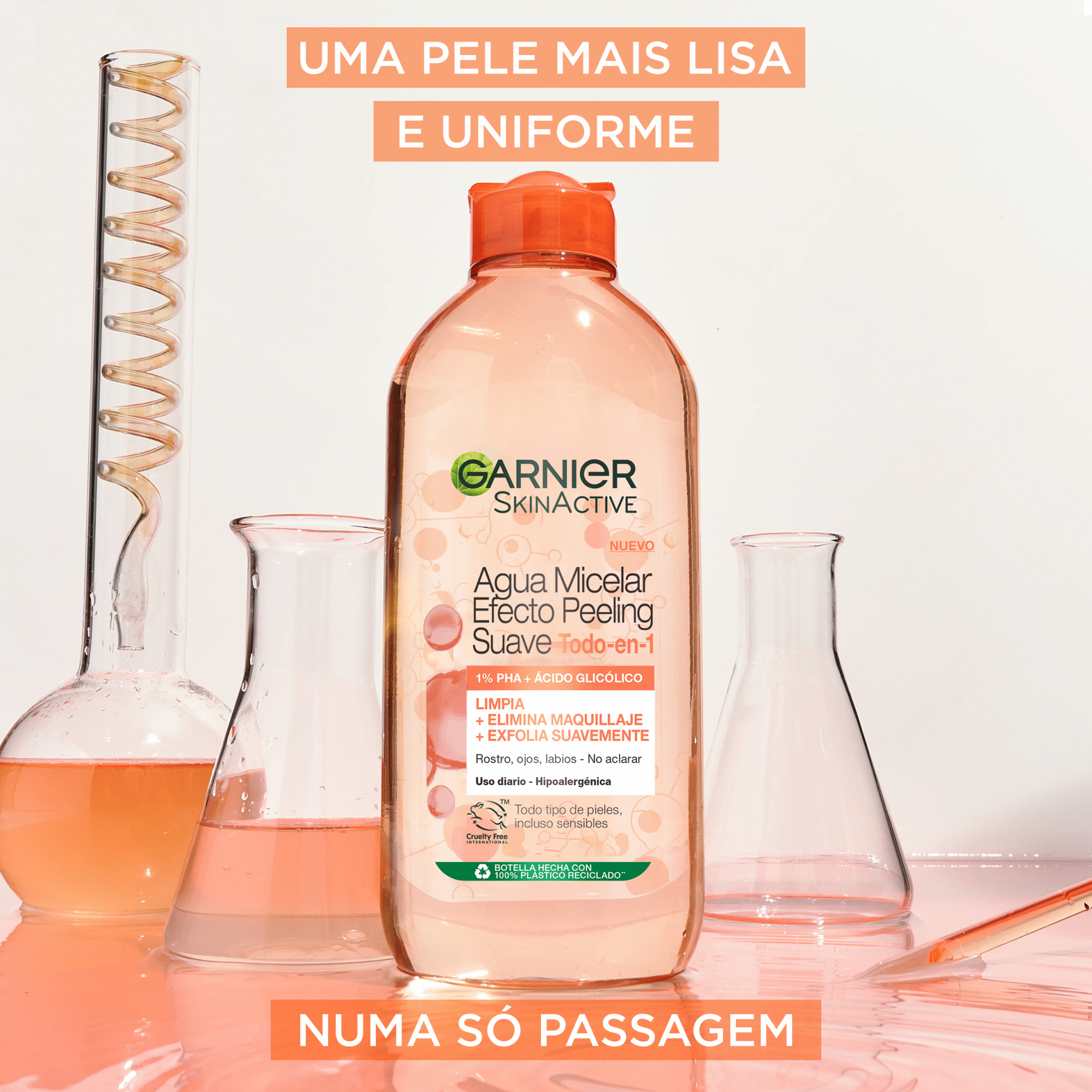 &Aacute;gua Micelar Efeito Peeling Garnier Skin Active