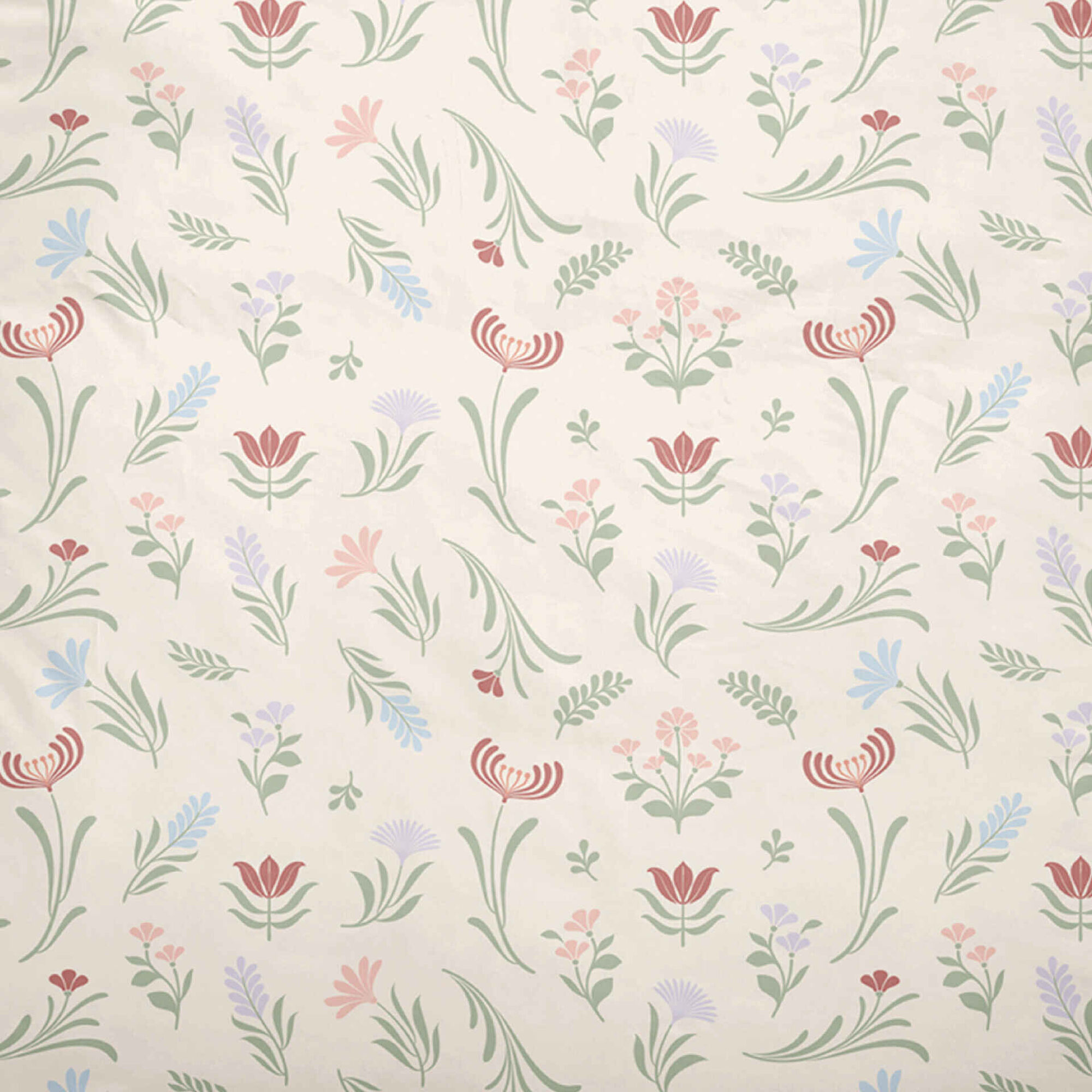 Conjunto Lençóis Coral Flores Plantópia