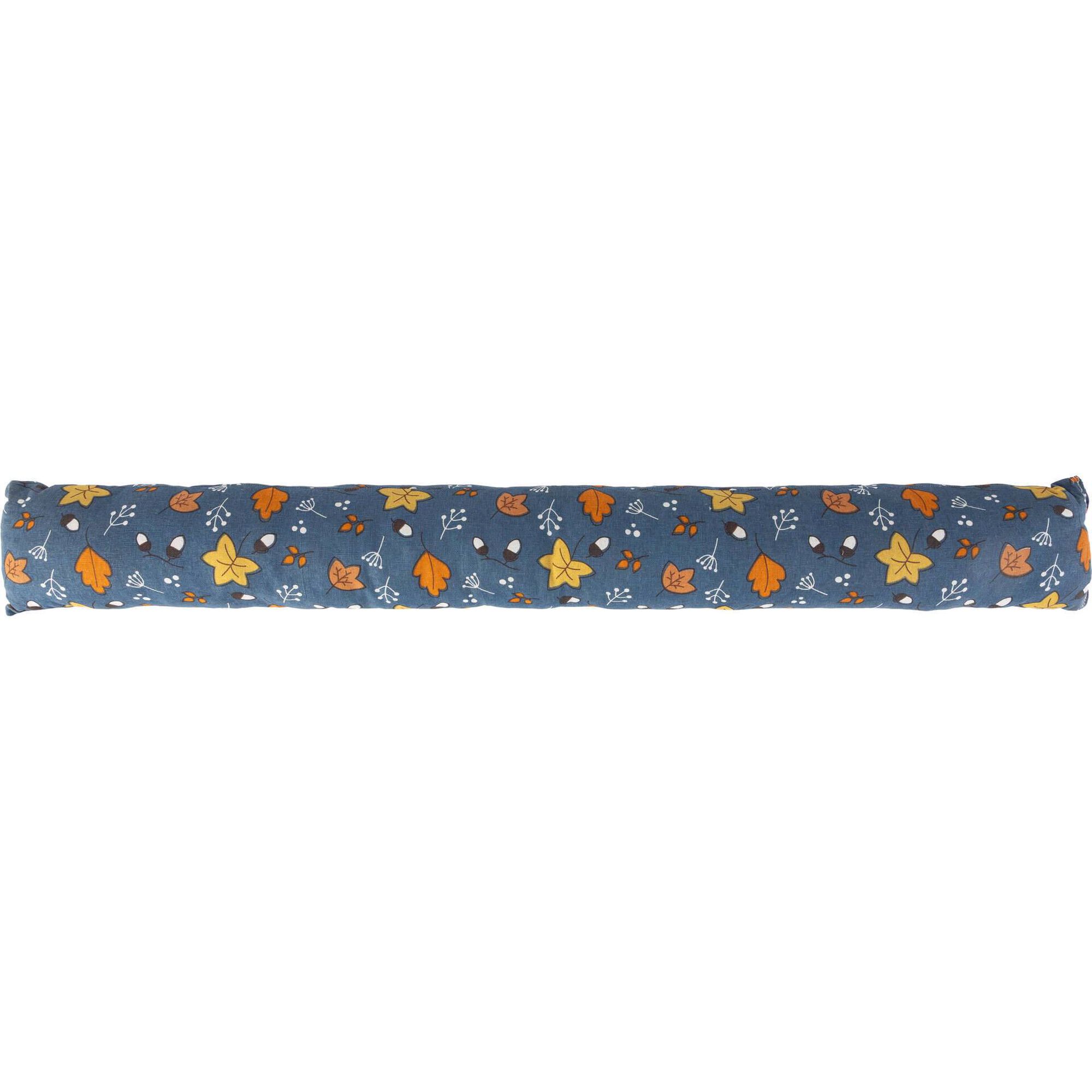 Tapa Frinchas Tecido Azul Folhas