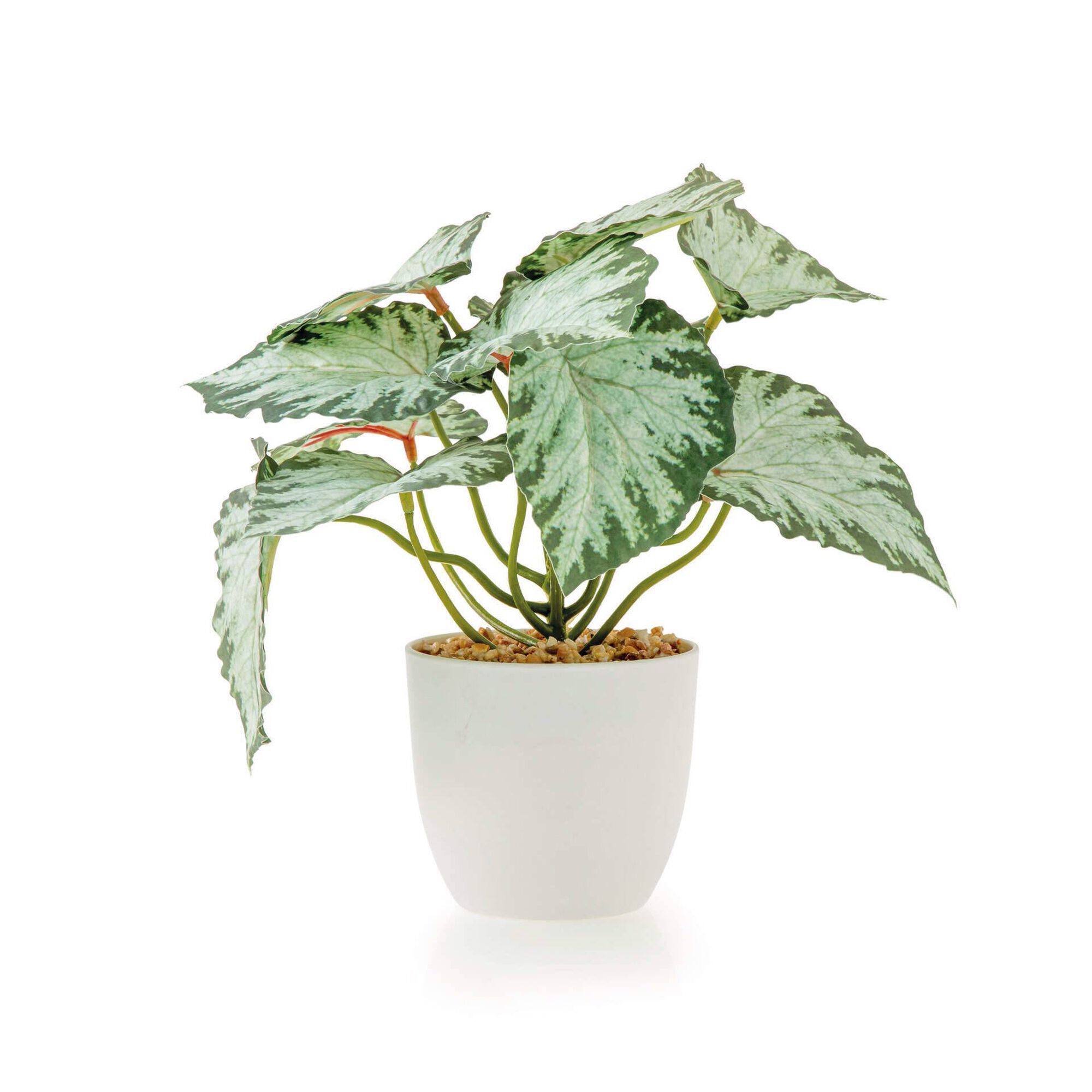 Planta Artificial com Vaso Branco