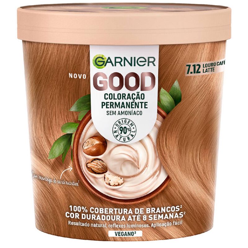 Coloração Permanente Louro Café Latte 7.12 Garnier Good