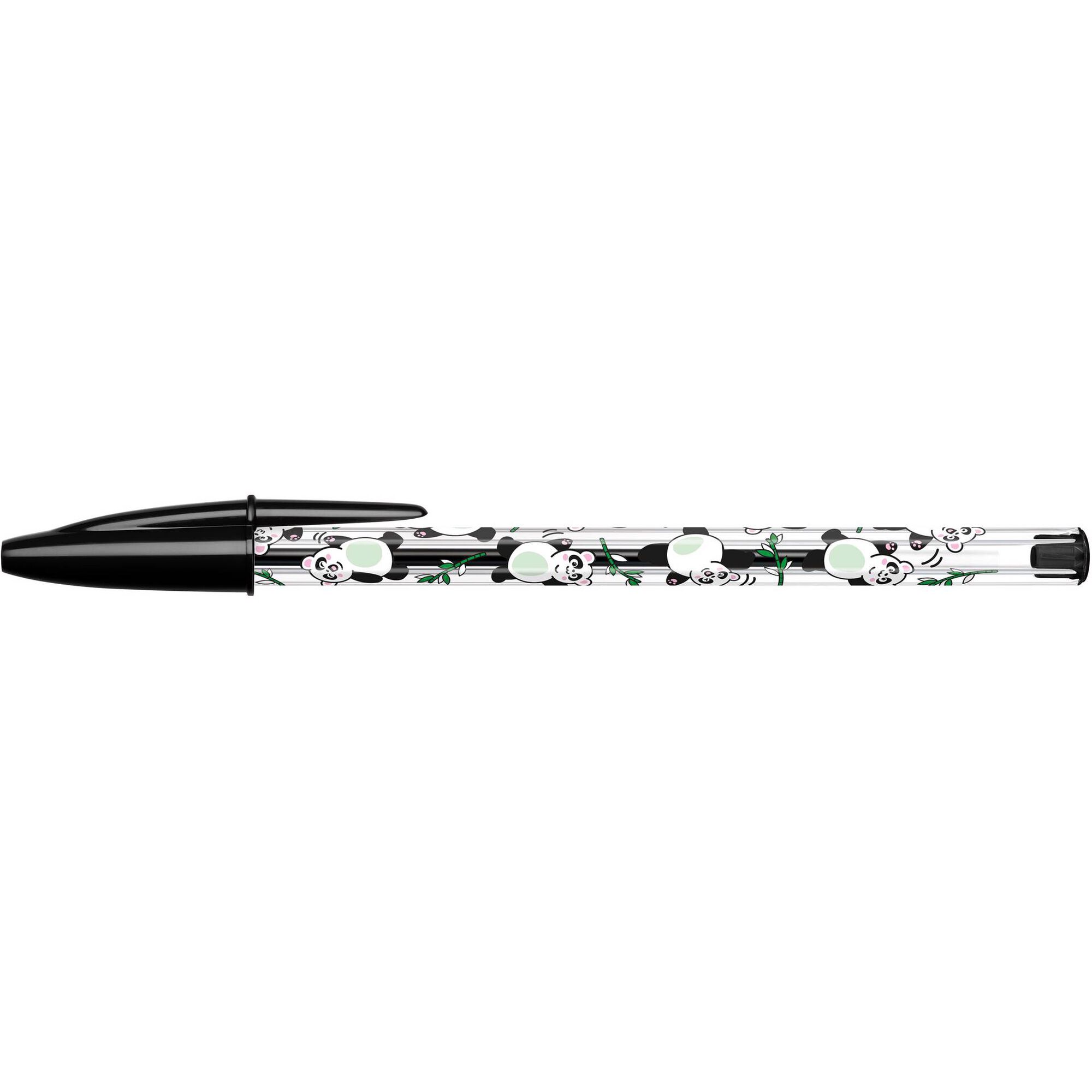 Esferogr&aacute;fica Cristal Decor Kawaii de Tinta Preta Bic
