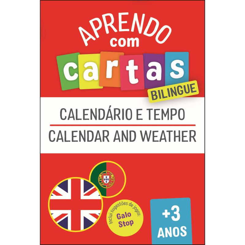 Aprendo com Cartas - Bilingue - Calendário e Tempo (+3 Anos)