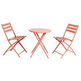 Conjunto de Refei&ccedil;&atilde;o Mesa e 2 Cadeiras Terracota A&ccedil;ores Kasa