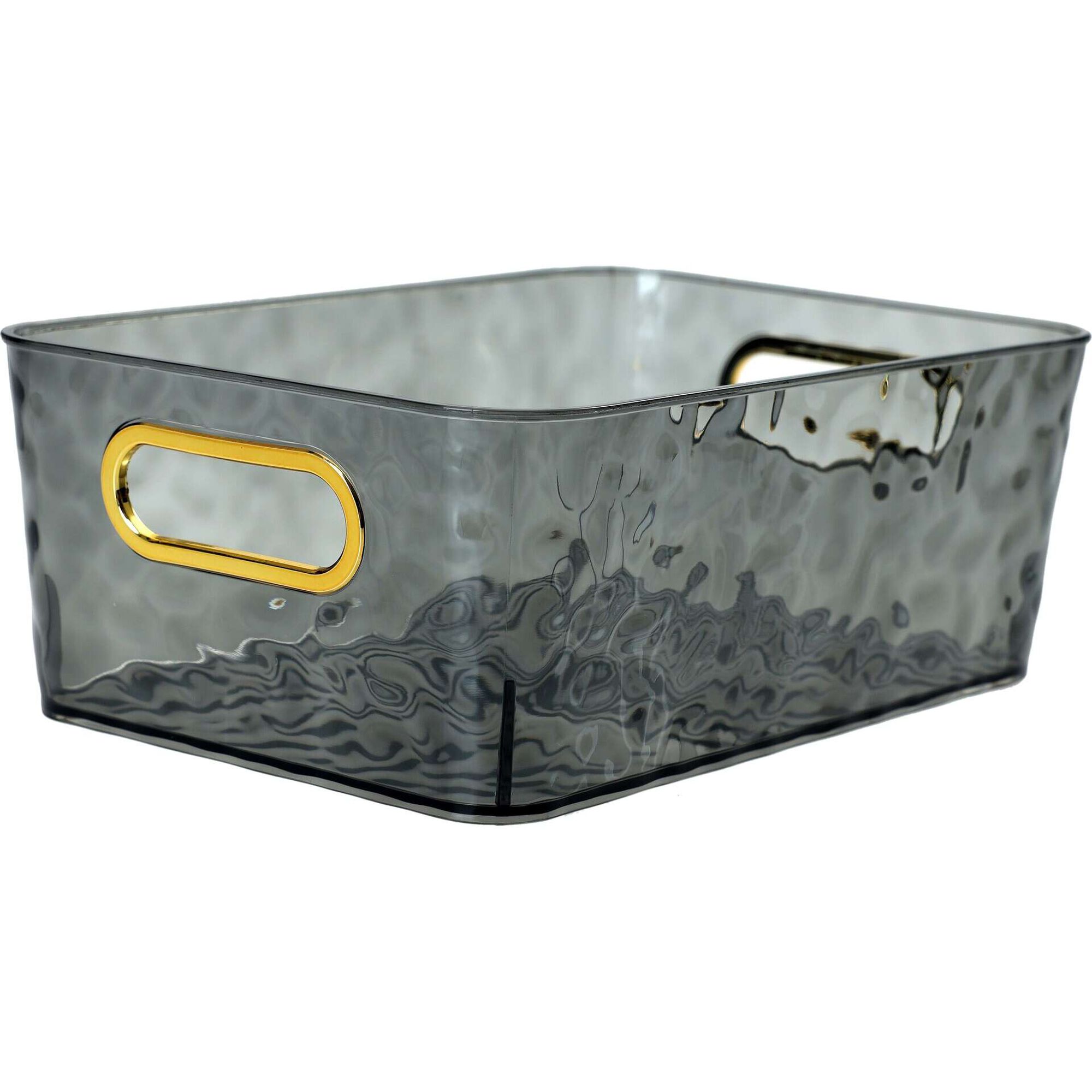 Cesto Acrílico Cinza Escuro