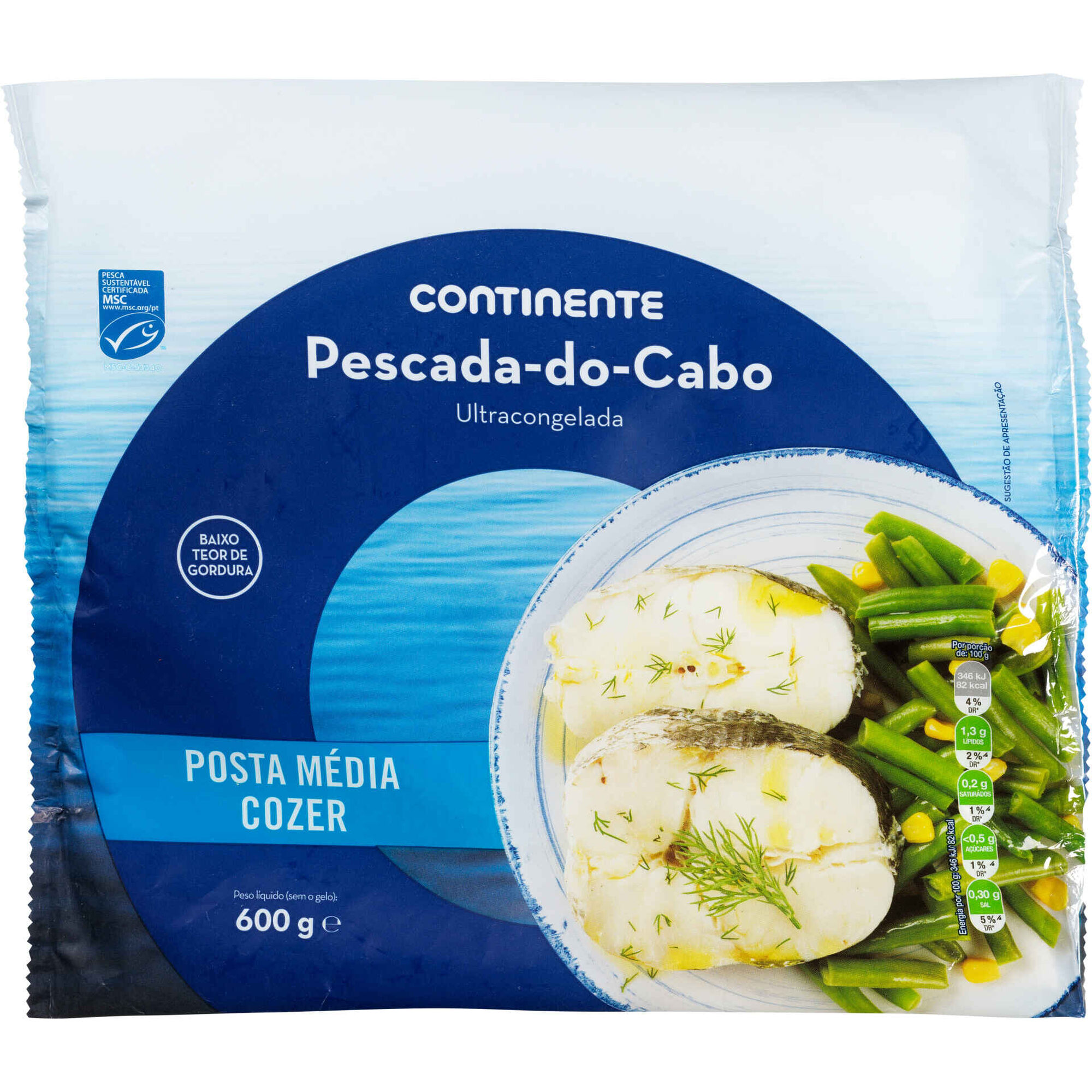 Pescada Média do Cabo MSC para Cozer Ultracongelada