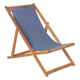 Cadeira de Relax Madeira Ac&aacute;cia Azul Kasa