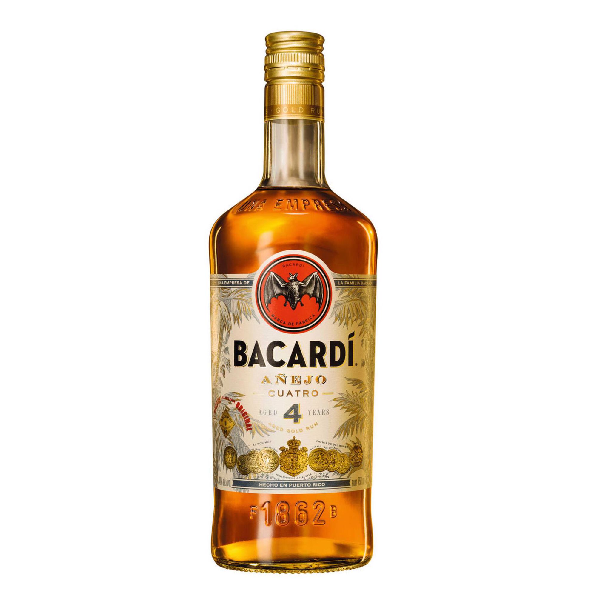 Rum Bacardi Añejo Cuatro