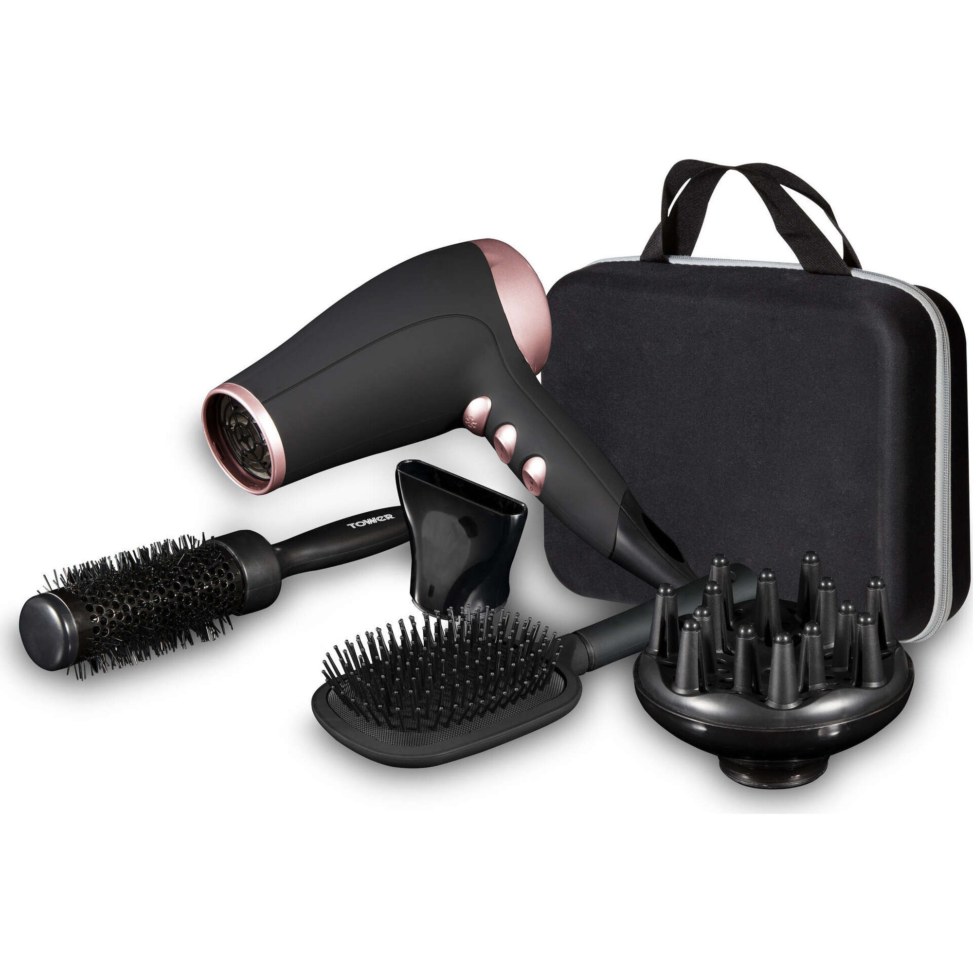 Conjunto de Secador de Cabelo e Escovas 2200W