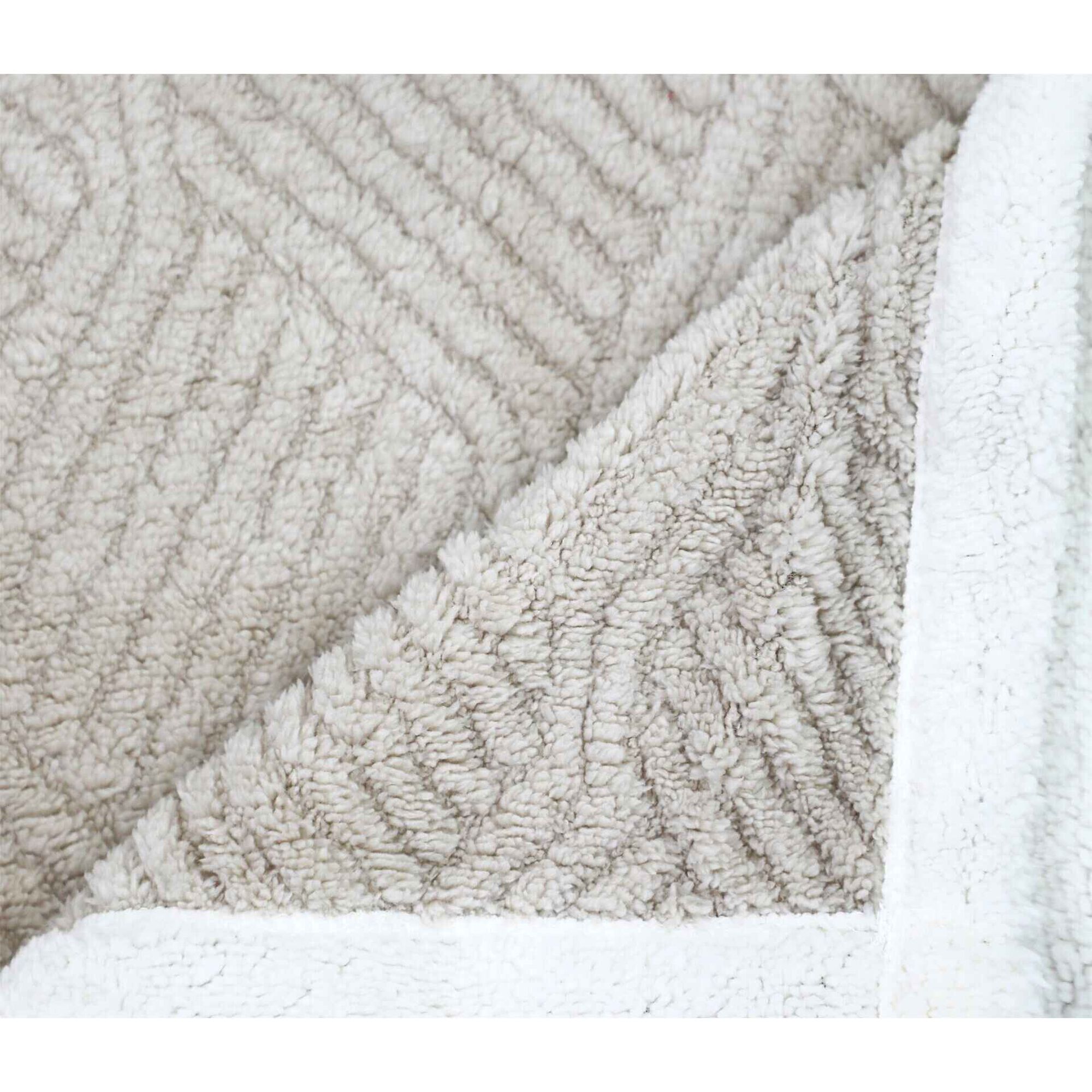 Manta Borreguito Jacquard 200x160cm Bege Kasa