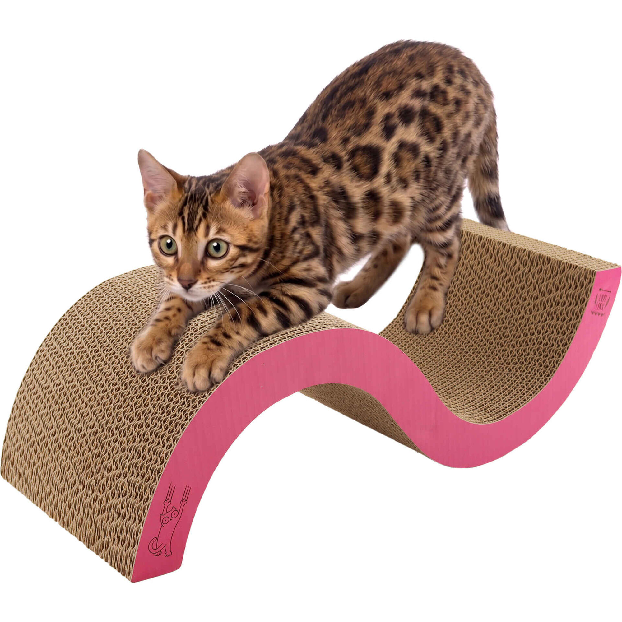 Arranhador para Gato Cart&atilde;o Onda 55cm Lupi Linx