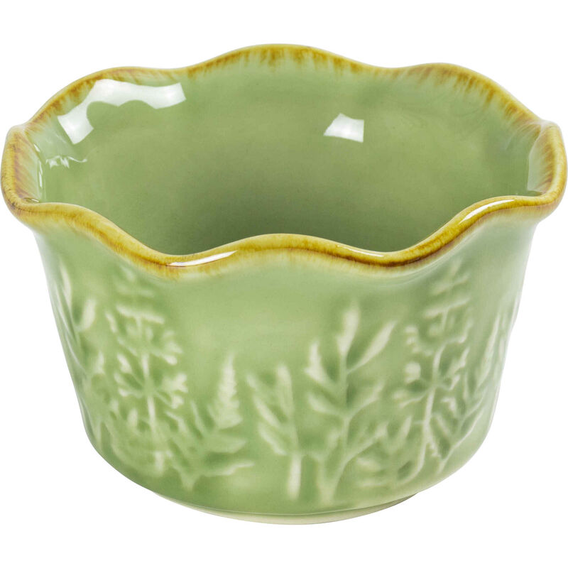 Ramequim Verde Claro Folhas Kasa