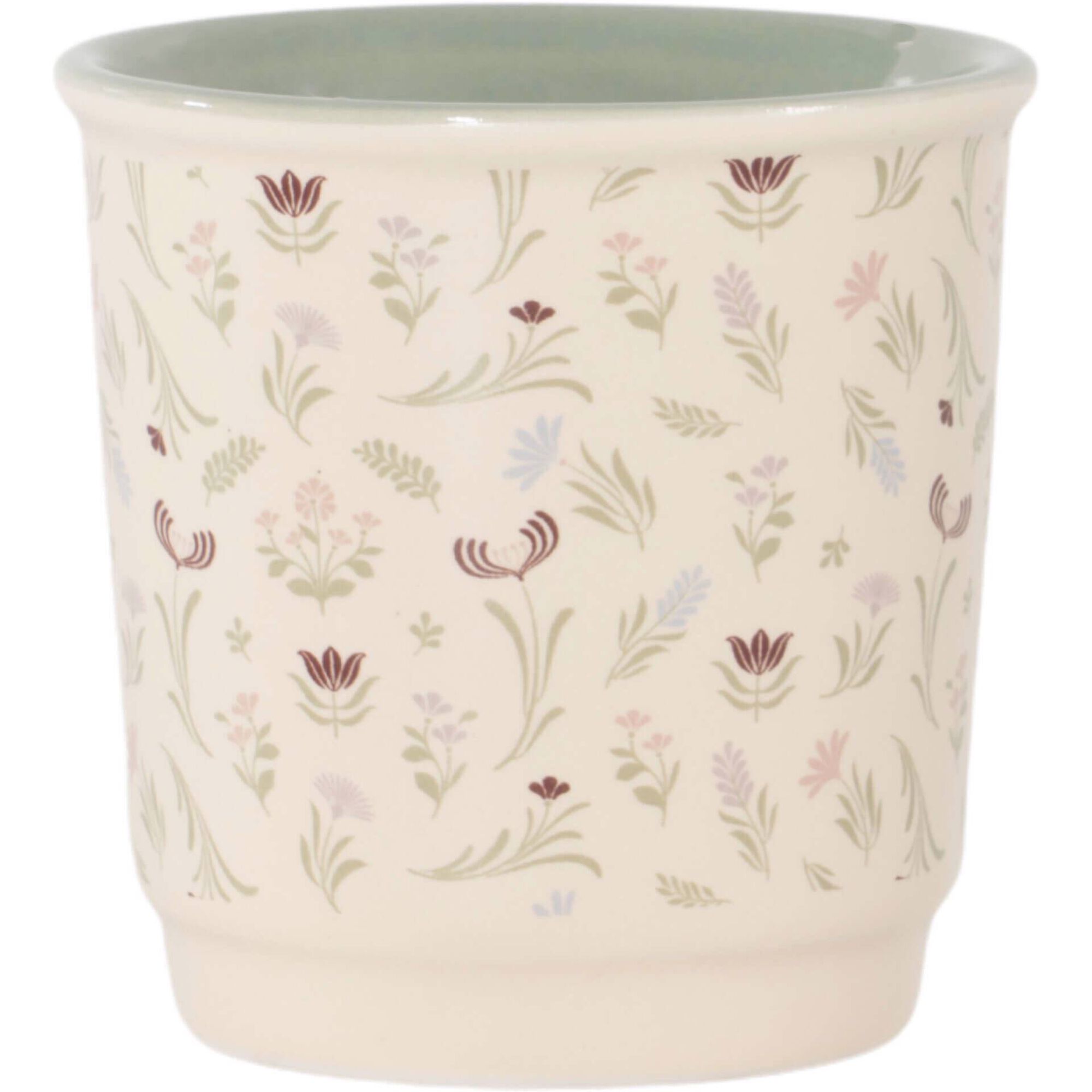 Copo Café 80ml Verde Flores