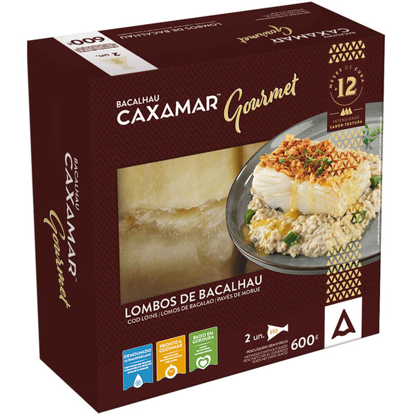 Lombos de Bacalhau Gourmet 12 Meses de Cura Congelado Caxamar