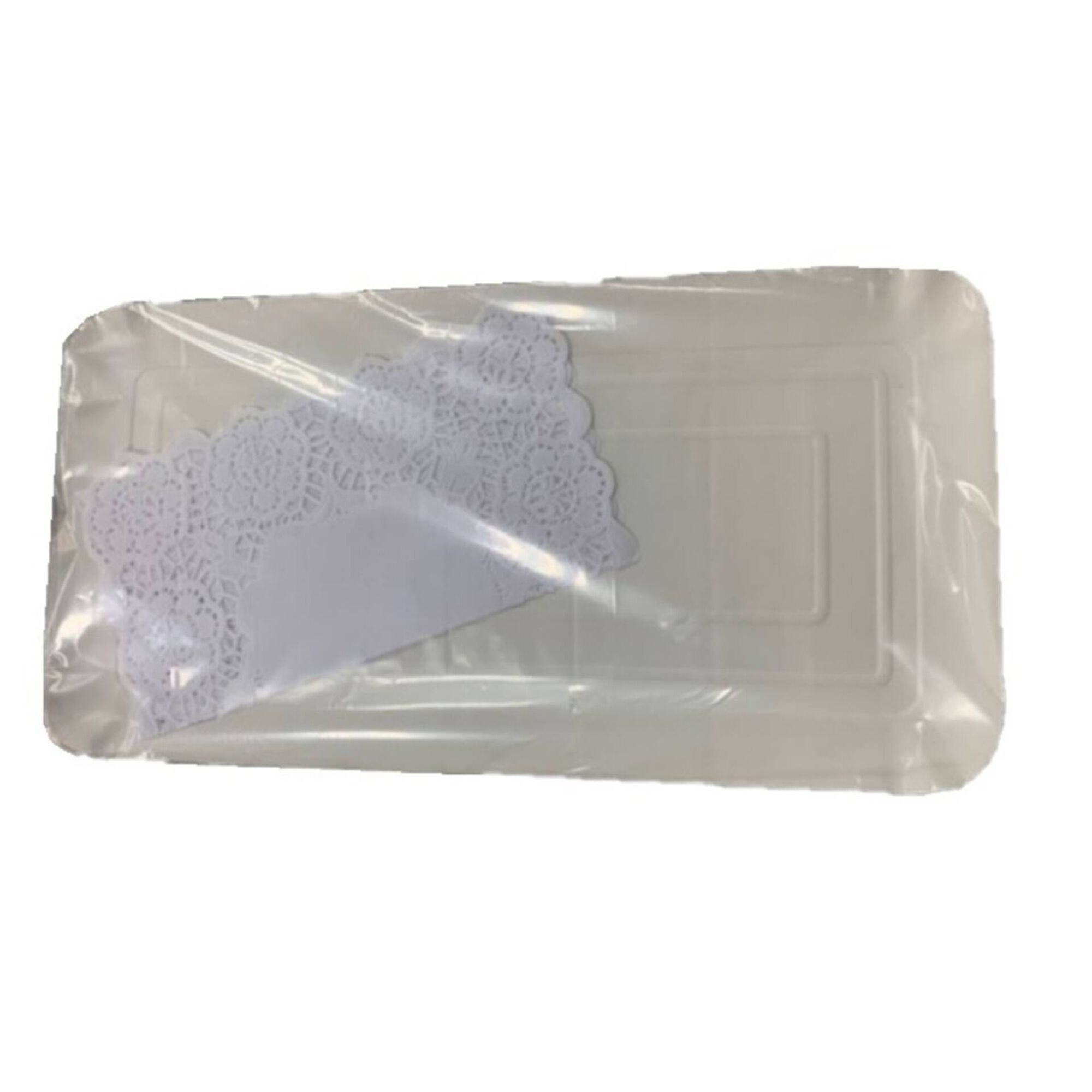 Travessas Bolos 22x42cm com Naperon Travessas Bolos 22x42cm com Naperon