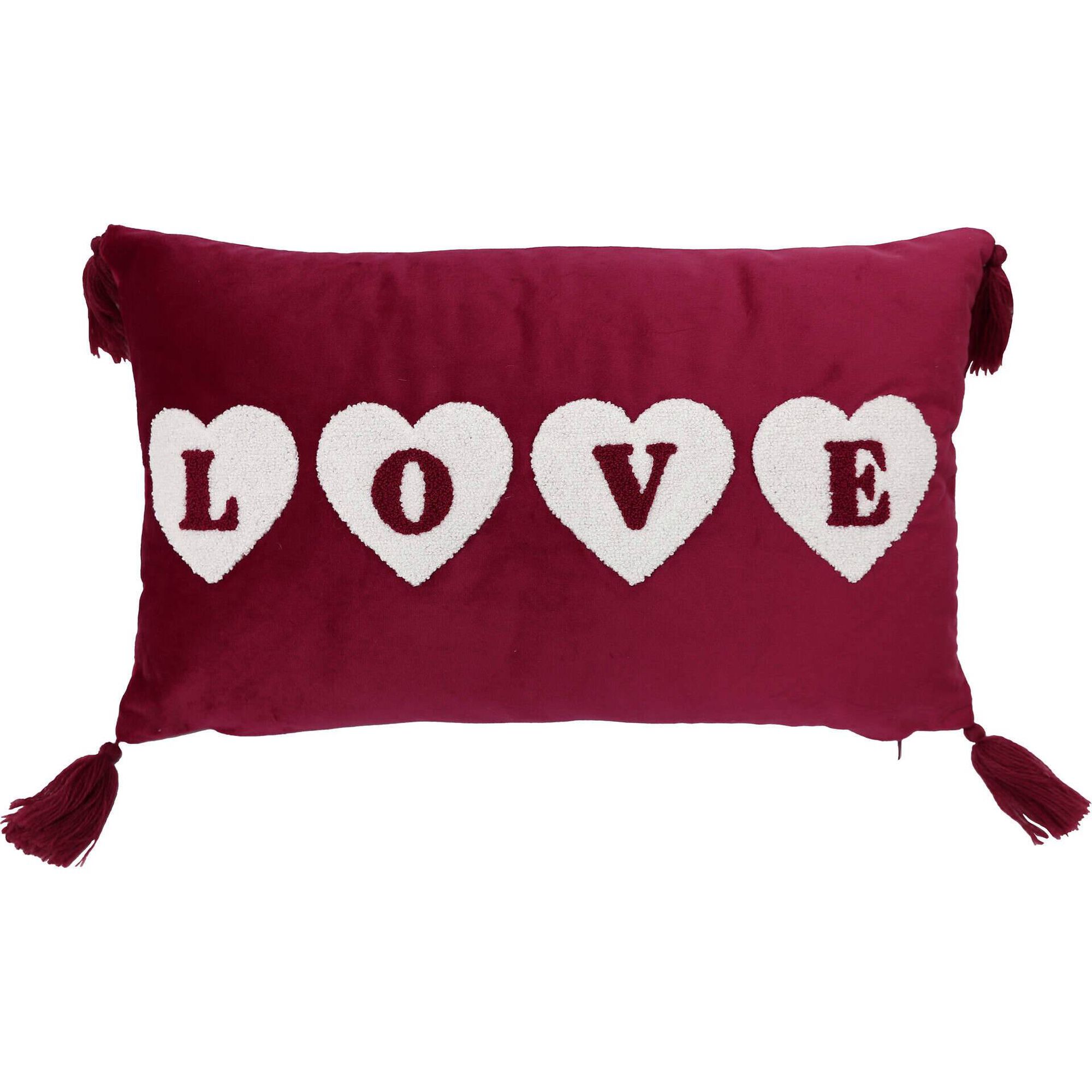 Almofada 50x30cm Love Vermelha Kasa