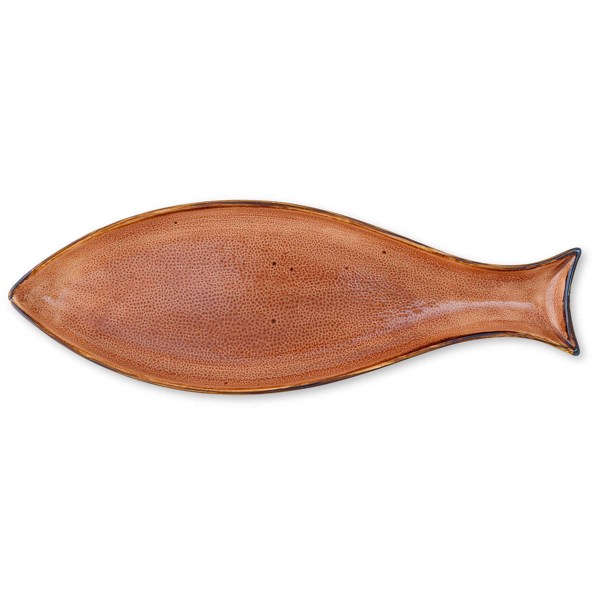 Travessa Peixe 38cm Laranja Kasa