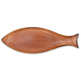 Travessa Peixe 38cm Laranja Kasa