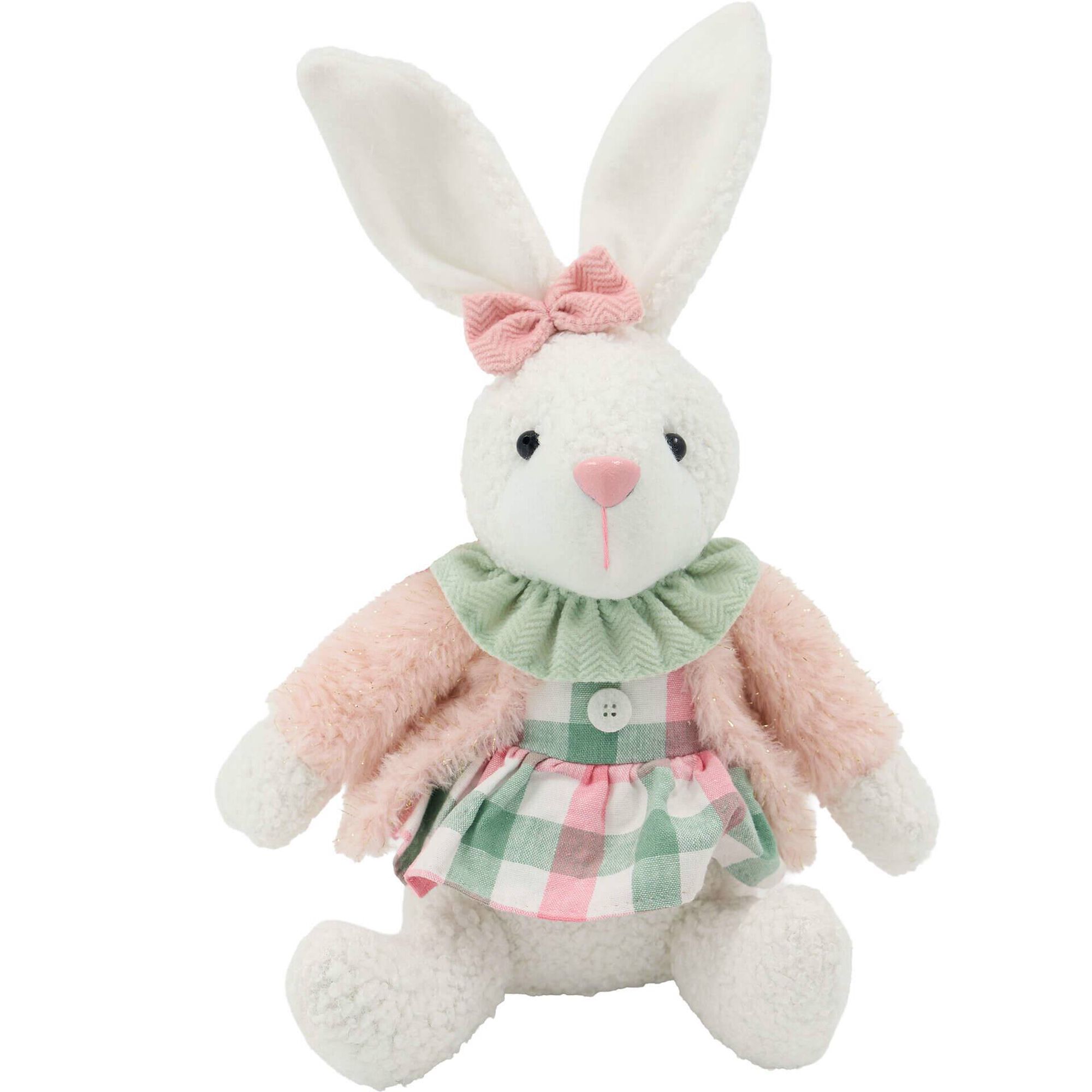 Coelho Sentado 27cm Rosa Kasa