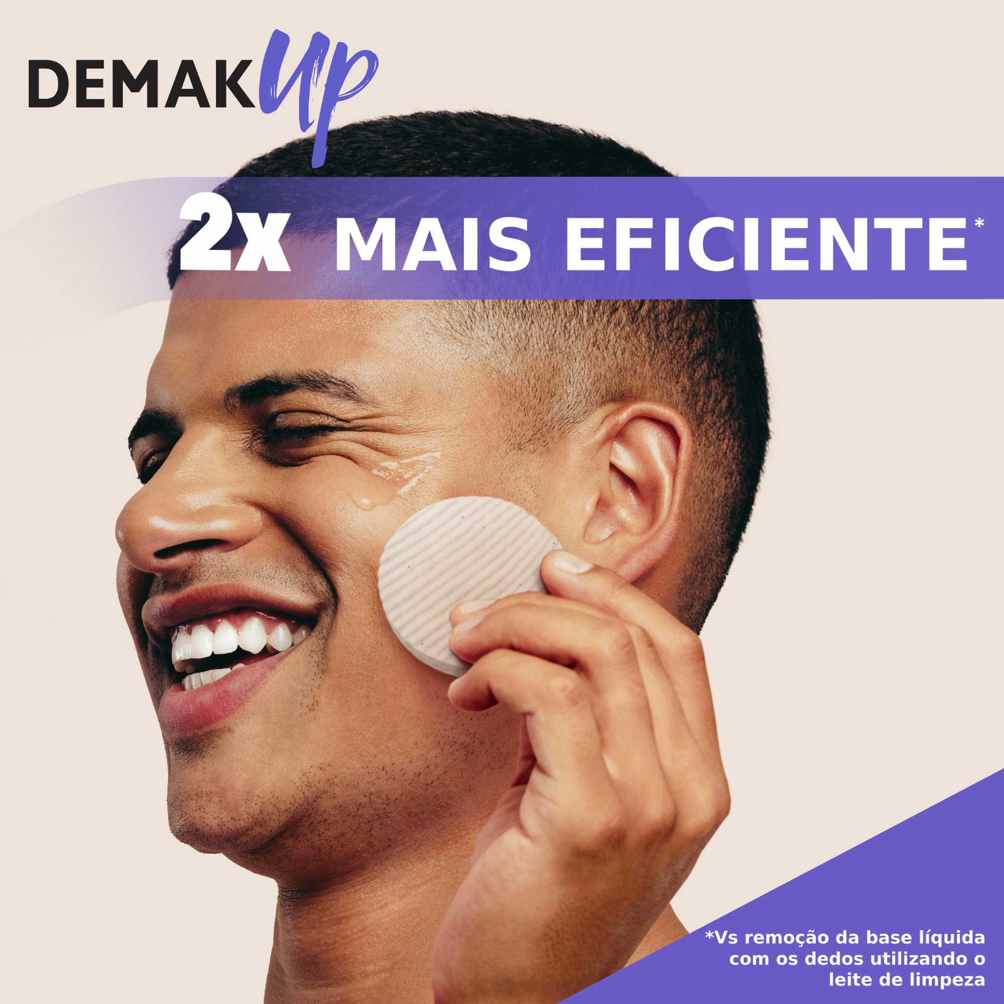 Discos de Algod&atilde;o Desmaquilhantes N&atilde;o Branqueados Original Oval Demak'Up