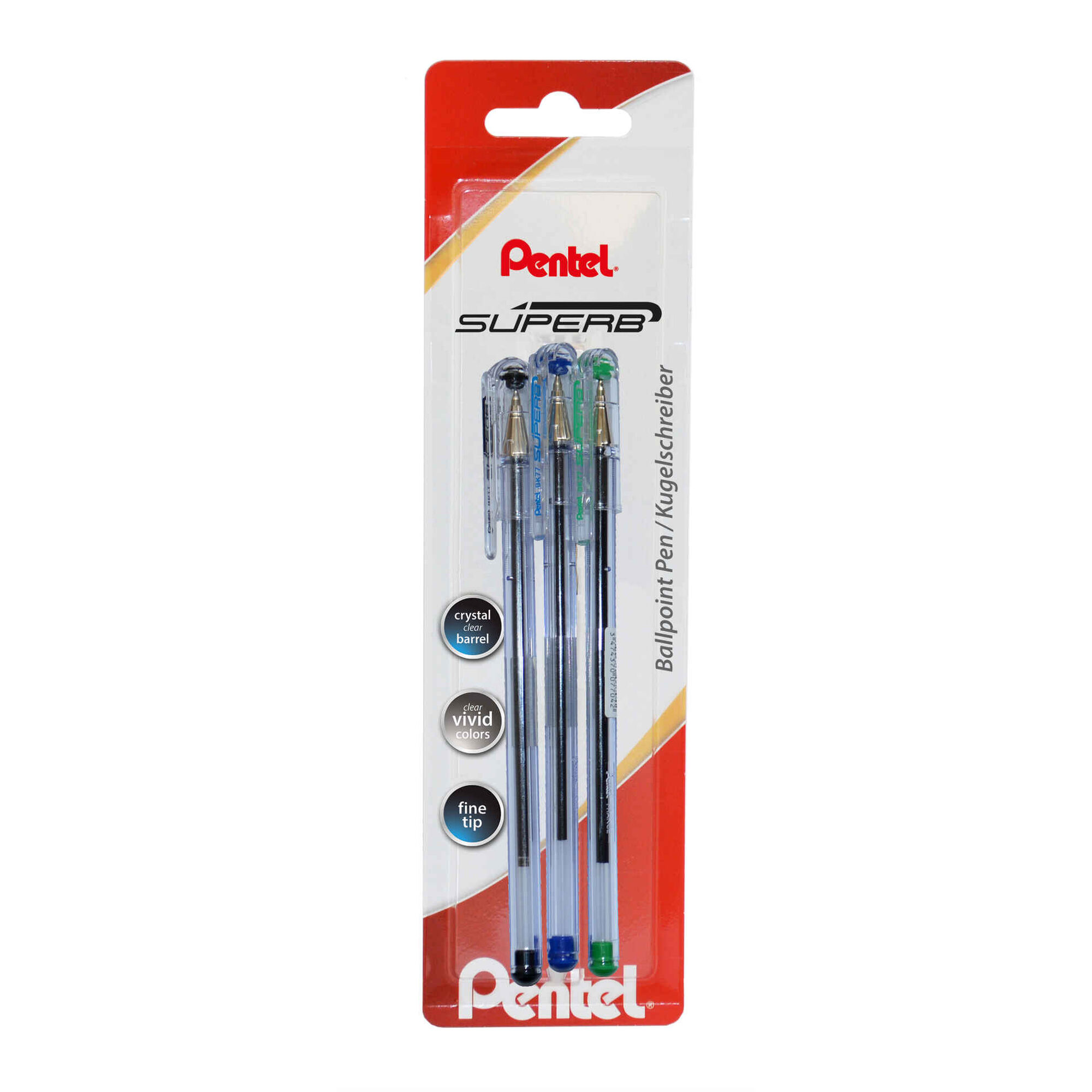 Esferógrafica BK77 Blister de Tinta Preta, Vermelha e Verde Esferógrafica BK77 Blister de Tinta Preta, Vermelha e Verde