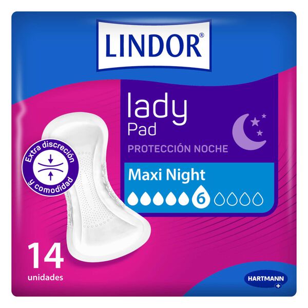 Pensos Incontinência Maxi Noite Lindor