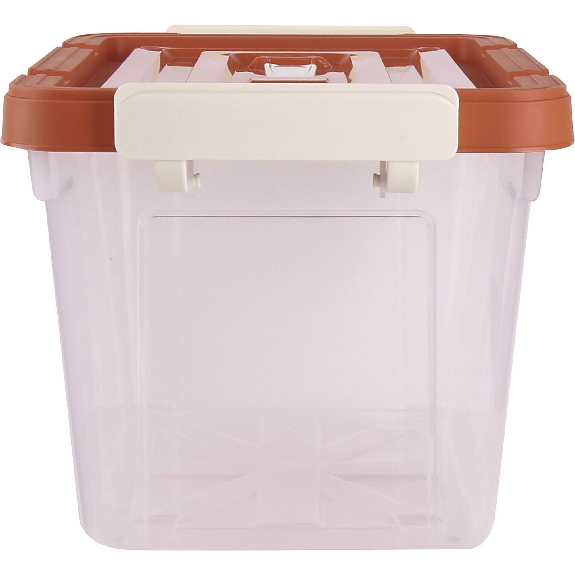 Caixa Arruma&ccedil;&atilde;o 37,6x27,7x24cm com Tampa Vermelha Kasa