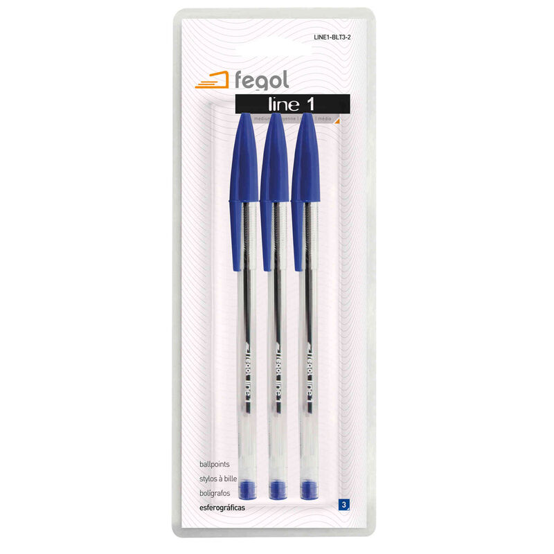 Esferográfica Cristal Line de Tinta Azul
