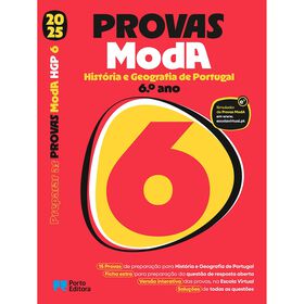 Preparar as Provas ModA 2025 - Hist&oacute;ria e Geografia de Portugal - 6.&ordm; Ano de Porto Editora