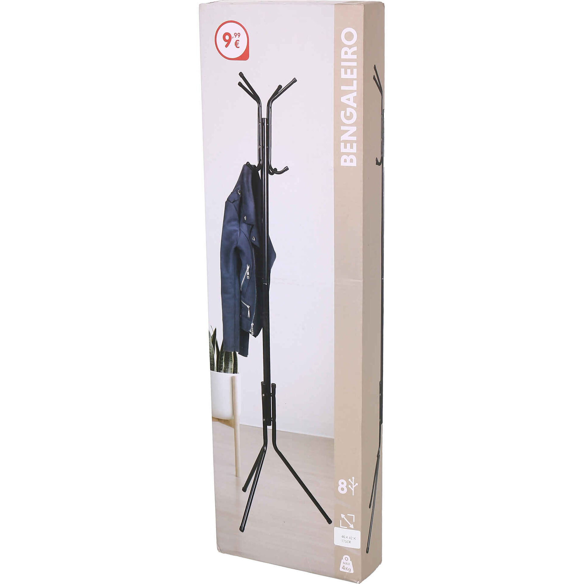 Bengaleiro com 4 Cabides Bazar&atilde;o