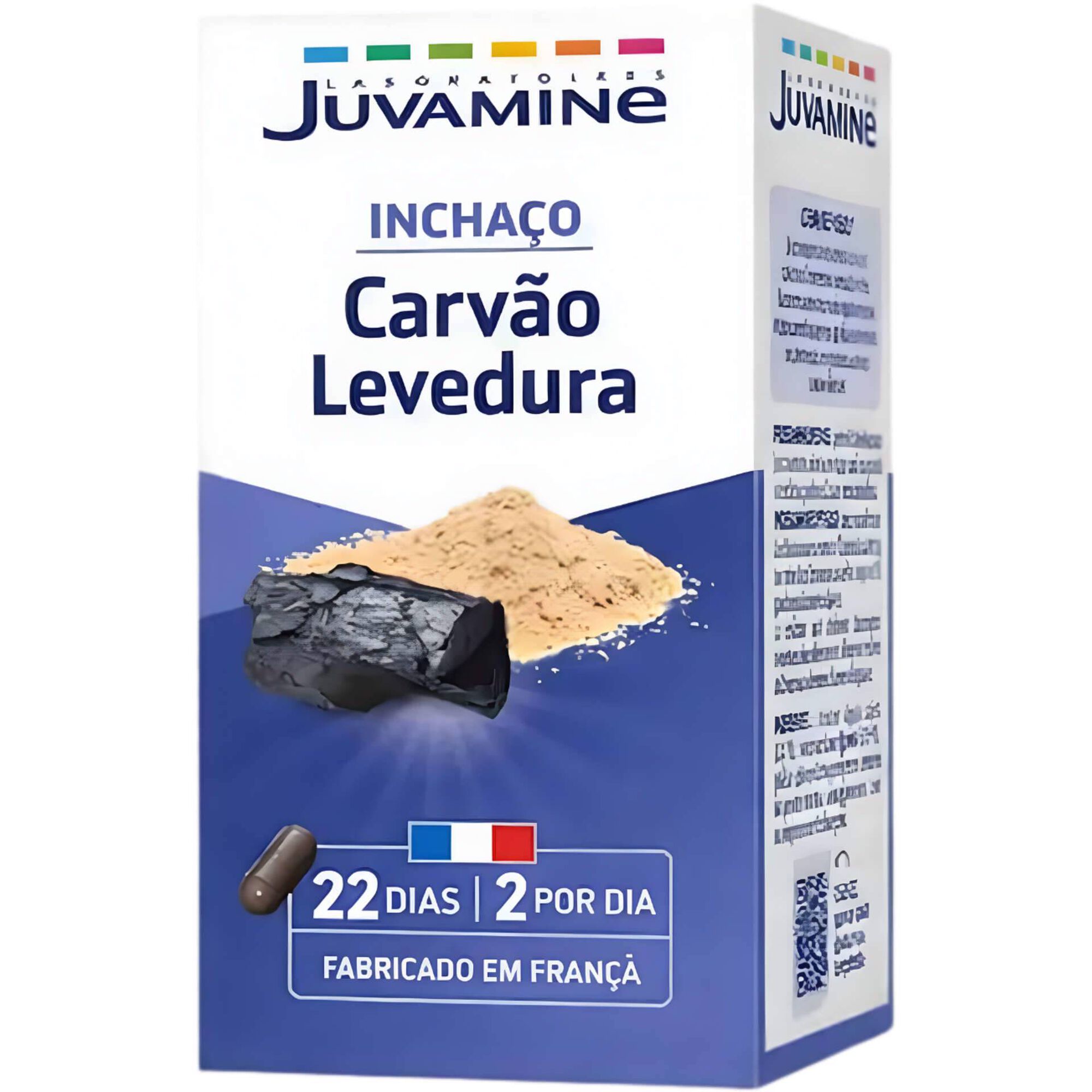 Carv&atilde;o Vegetal e Levedura para Incha&ccedil;o Juvamine