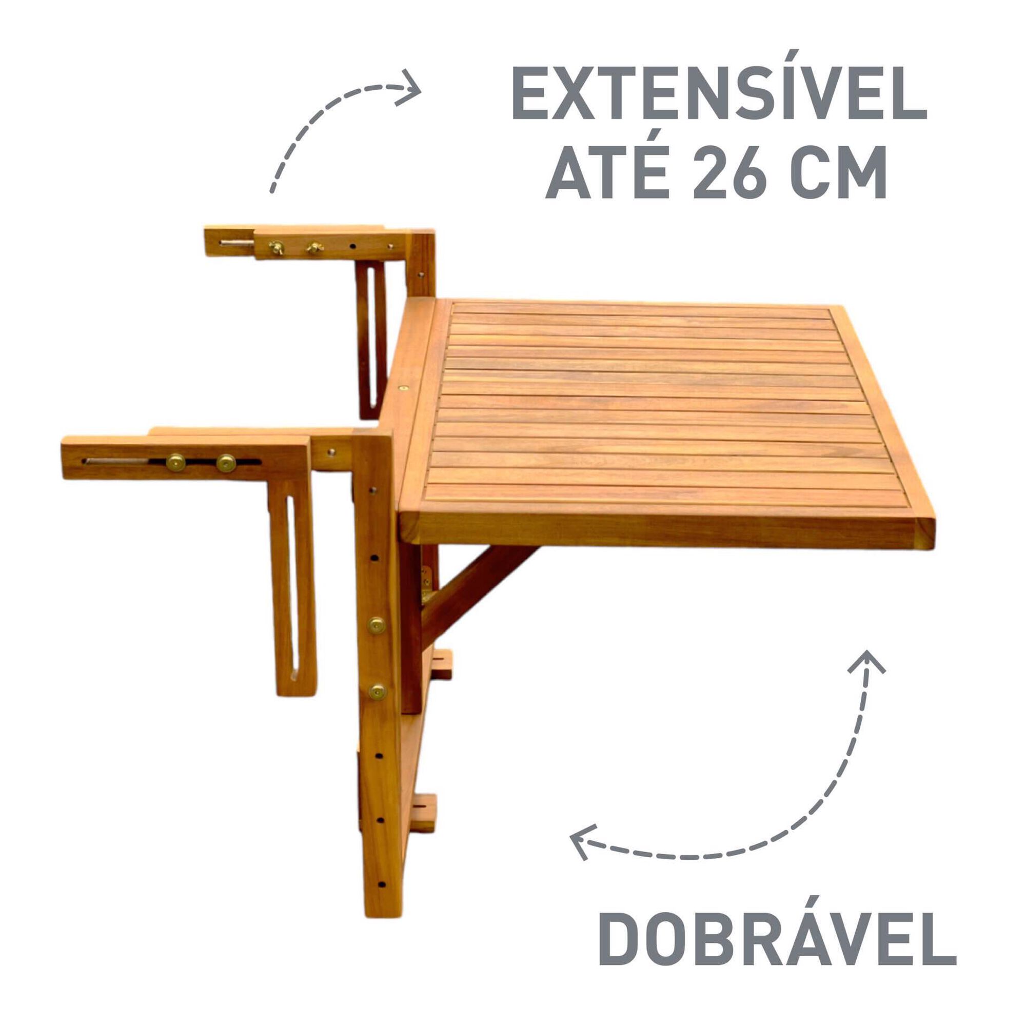 Mesa de Varanda Dobr&aacute;vel Ac&aacute;cia Kasa