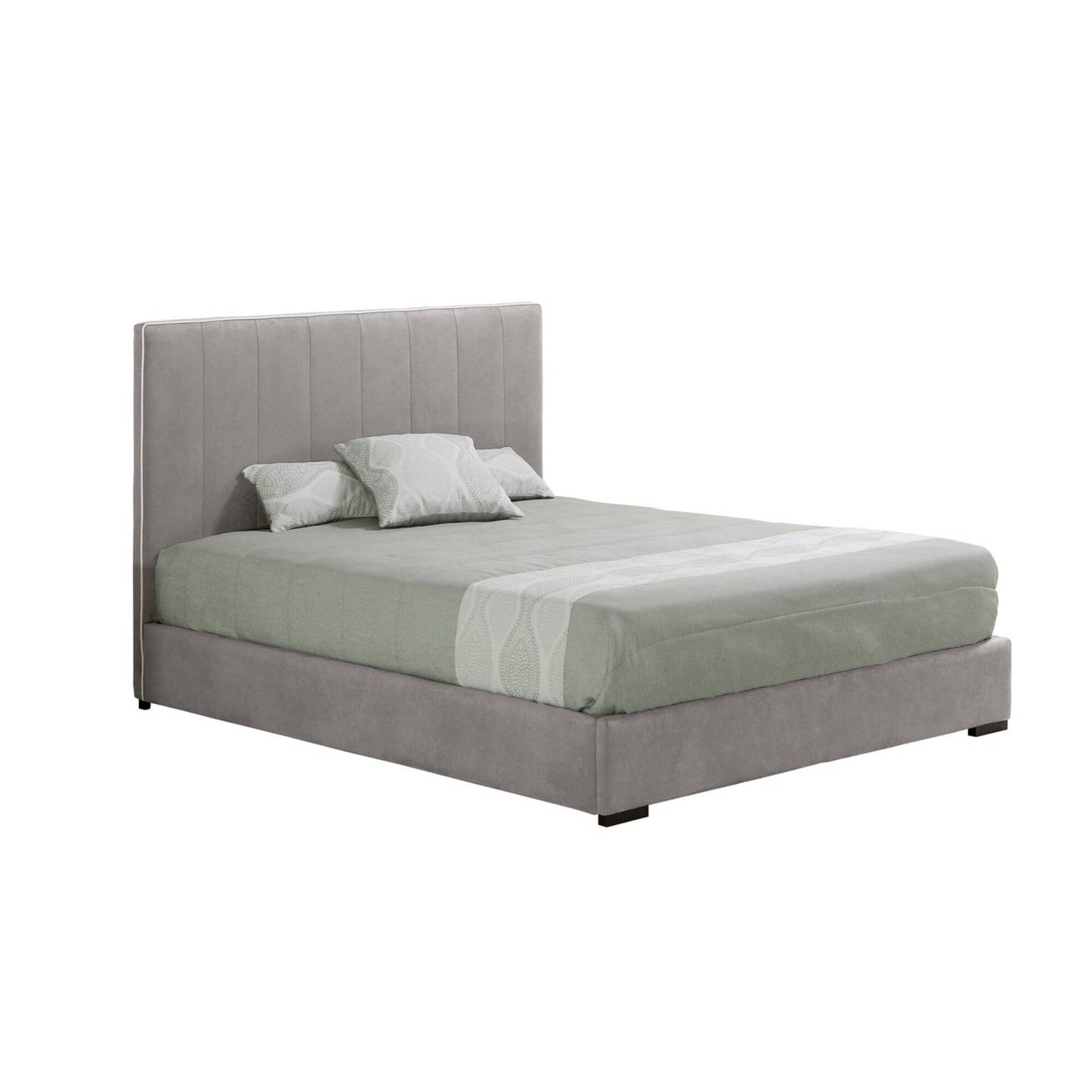 Cama Estofada 160x195 Cinza Taylor