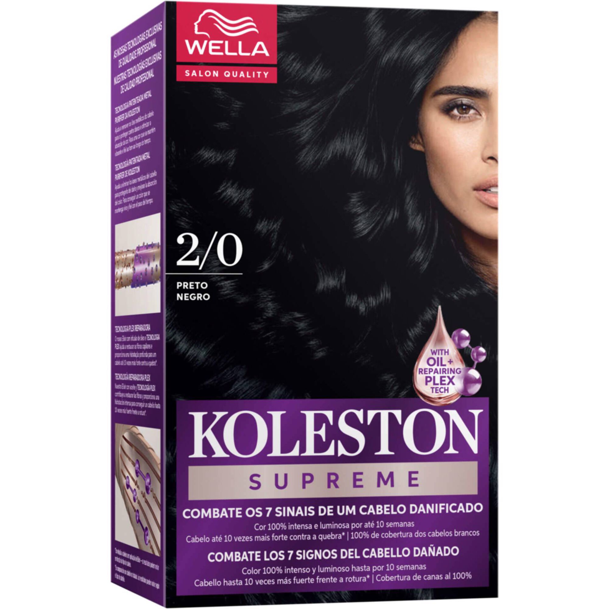 Colora&ccedil;&atilde;o Permanente Preto 2.0 Koleston