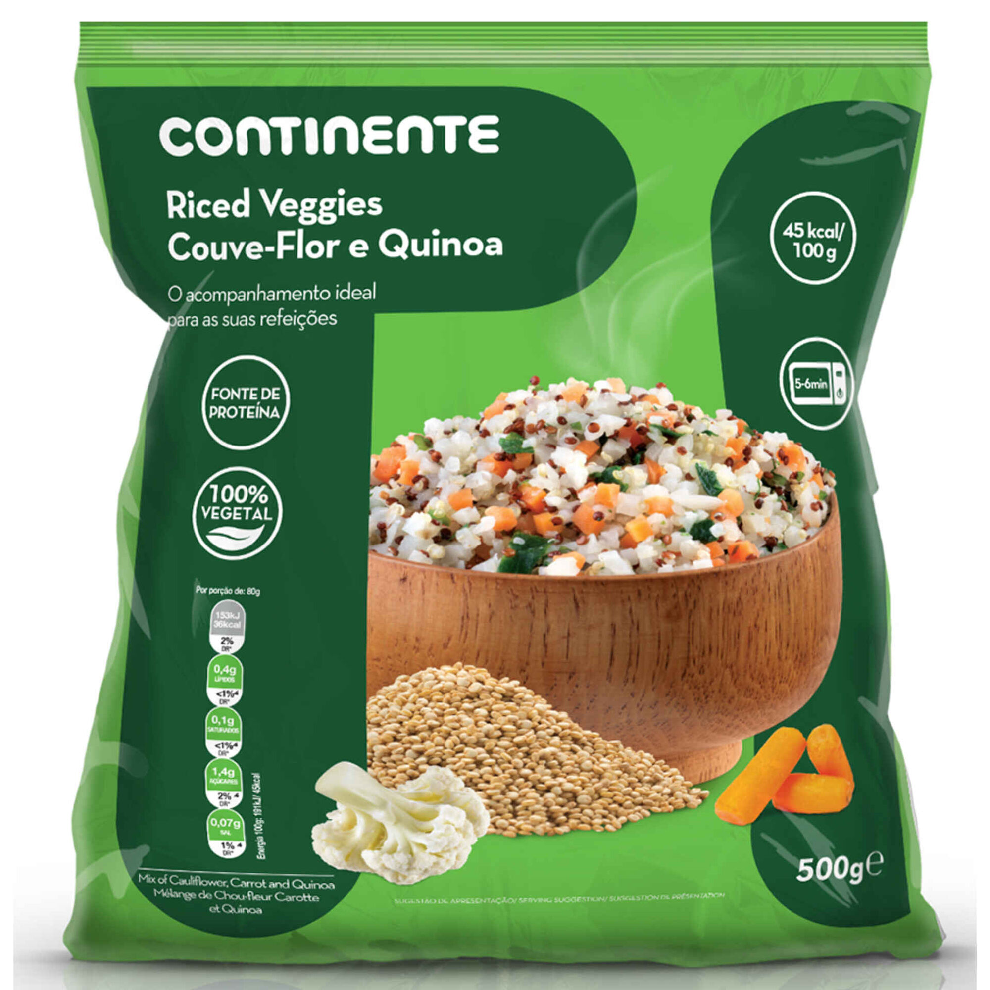 Riced Veggies de Couve-flor e Quinoa