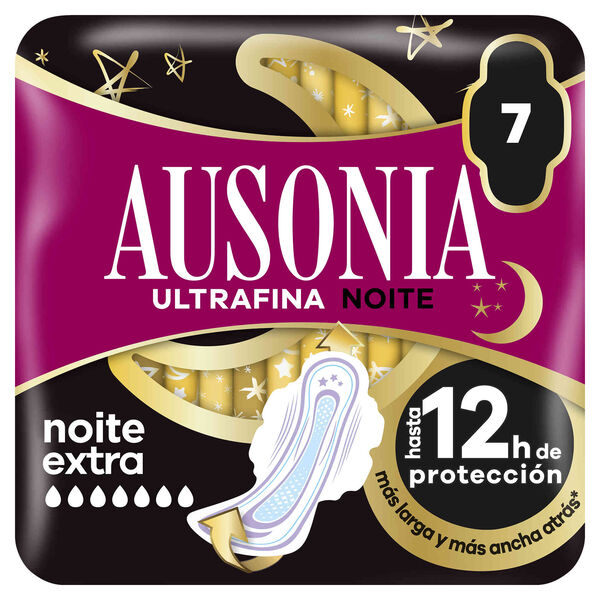 Pensos Higiénicos Ultrafina Noite Extra com Abas Ausonia