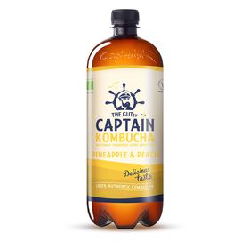 Bebida Kombucha Anan&aacute;s e P&ecirc;ssego The Gutsy Captain