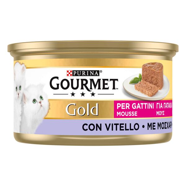 Comida Húmida para Gato Júnior Mousse Gatinhos Vitela Purina Gourmet Gold