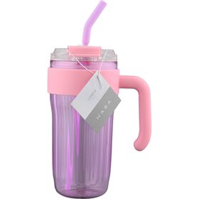 Caneca Strips 850ml Roxo e Rosa Kasa