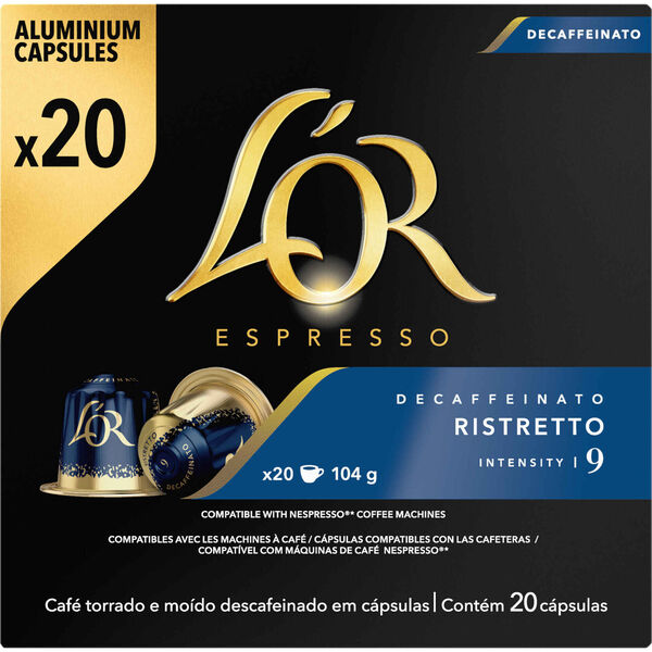 Cápsulas de Café Decafeinado LOr