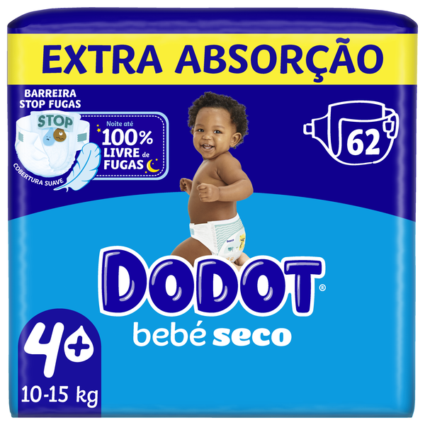 Fraldas Bebé Seco Extra 10-15kg T4+ Dodot