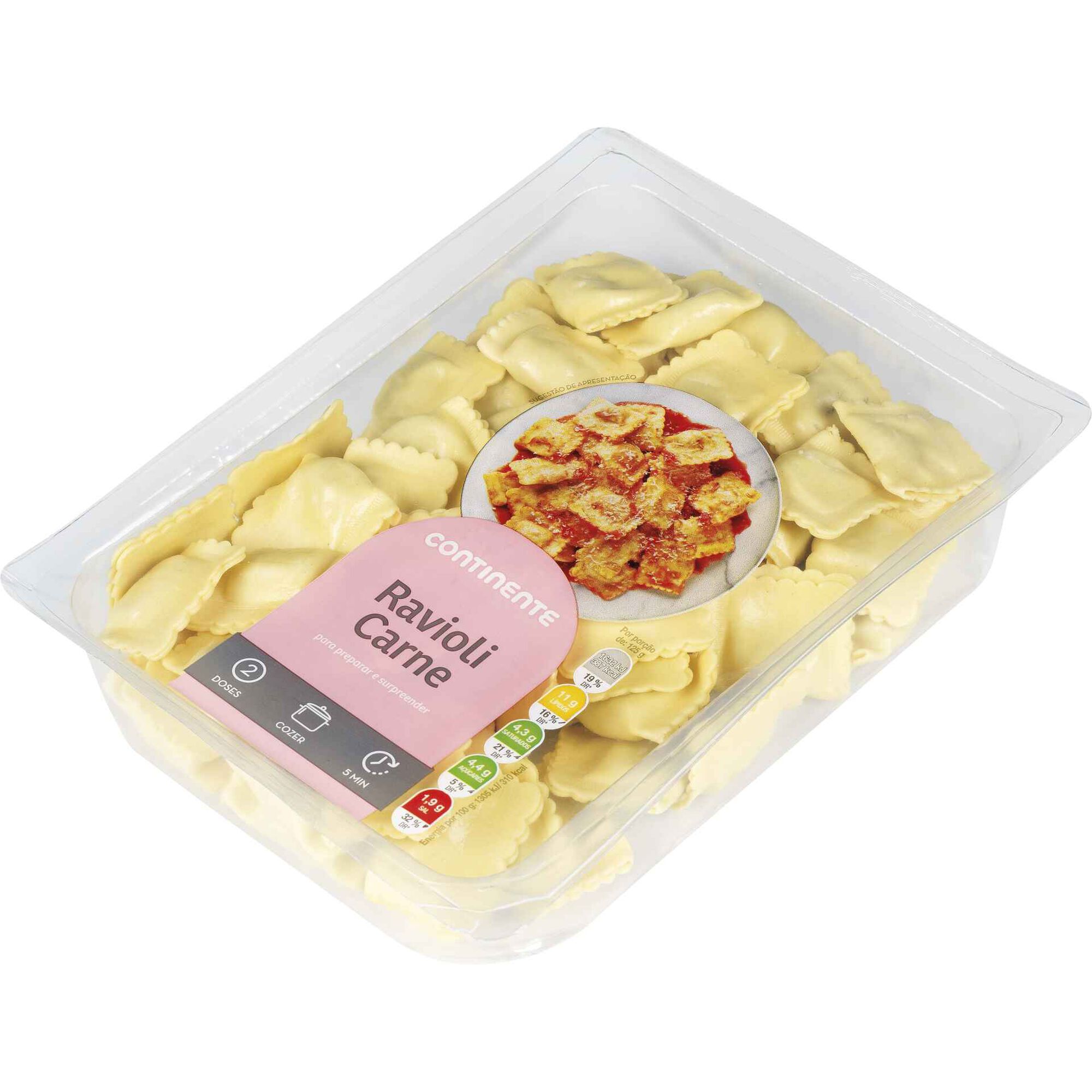 Ravioli Frescos com Carne